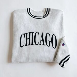 chicago champion striped rib crewneck - Alice and wonder